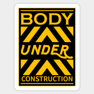 body under construction Sticker